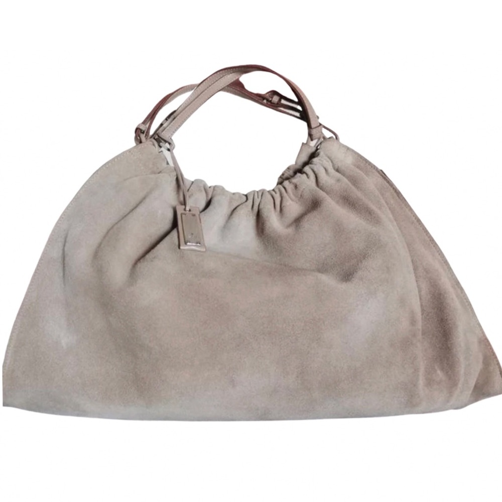 Gucci Suede Beige Vintage Buckle Hobo Bag Handbag